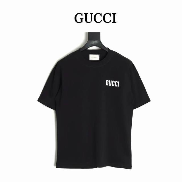 Gucci 25Ss Silicone Small Letter Short Sleeve T-shirt The fabric is made of cust