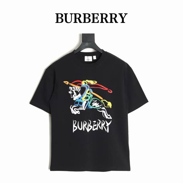 Burberry 25Ss Colored Warhorse Short Sleeve T-shirt The fabric is made of custom