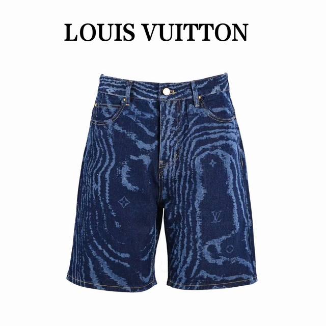 Louis Vuitton Lv blue laser dark pattern denim shorts The original version was p