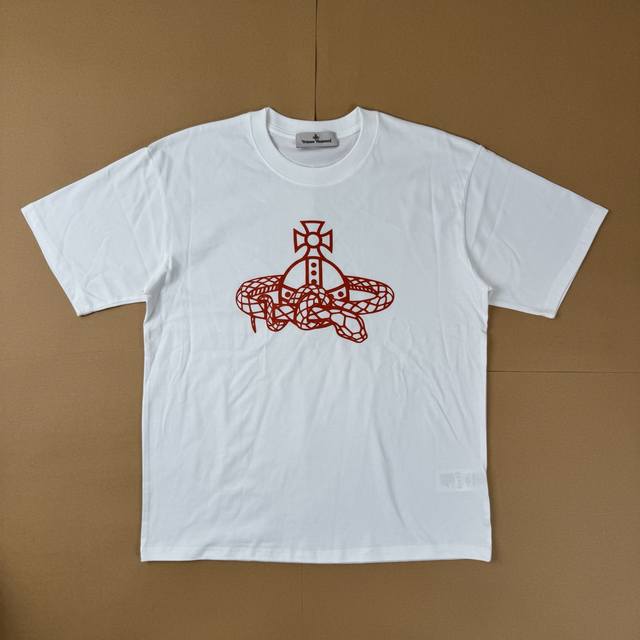R20# Vivienne Westwood Fw24 Snake Year Limited Edition Logo Print Round Neck Loo