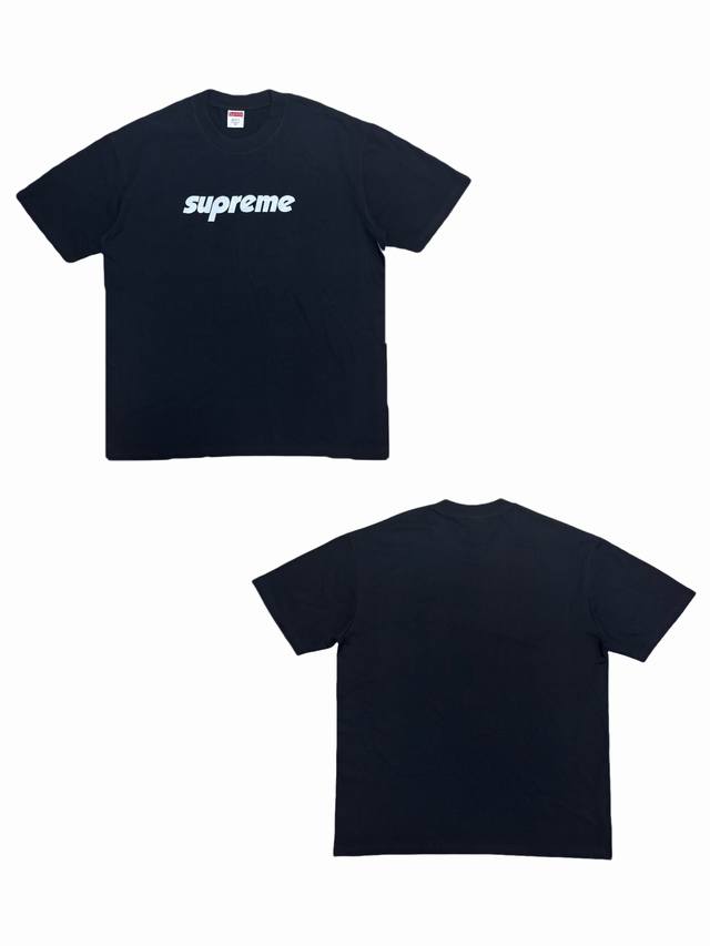 Su179# Supreme Logo round neck loose short-sleeved American trendy T-shirt, unis