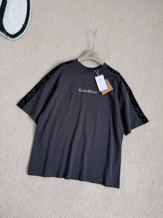 Evisukuro Fukushin 25 Spring/Summer horizontal logo embroidery gold logo patchwo