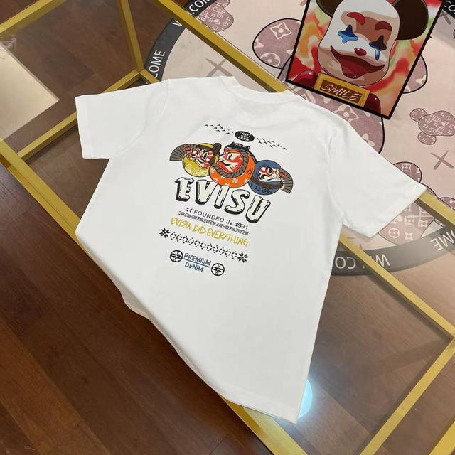 New arrival, Evisu Fushen new men's seagull painted Sandaruma eagle letter short