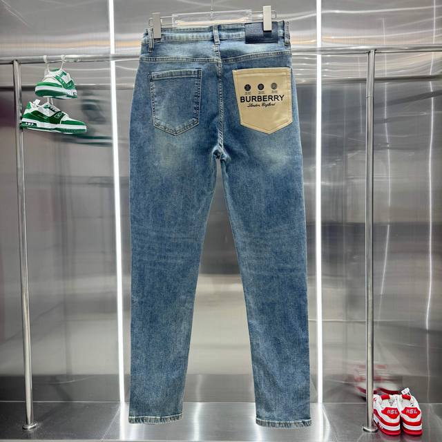 Burberry classic Logo pocket straight jeans latest product, original single prod