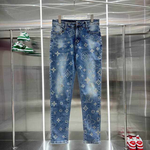 Louis Vuitton & Louis Vuitton printed Logo jeans Newest product, original single