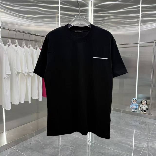 Ch Chrome Hearts 2025 Spring and Summer New 260g Short-sleeved T-shirt Thick Pla