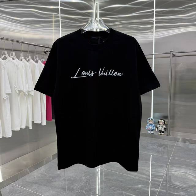 Lv 2025 spring and summer new short-sleeved T-shirt personalized printing unisex