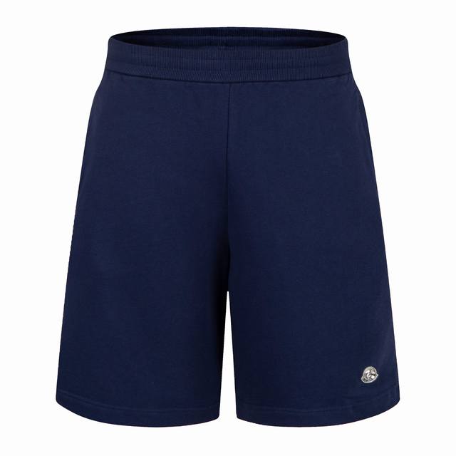 Exclusive supply of Moncler three-party joint shorts navy blue The fabric is a s