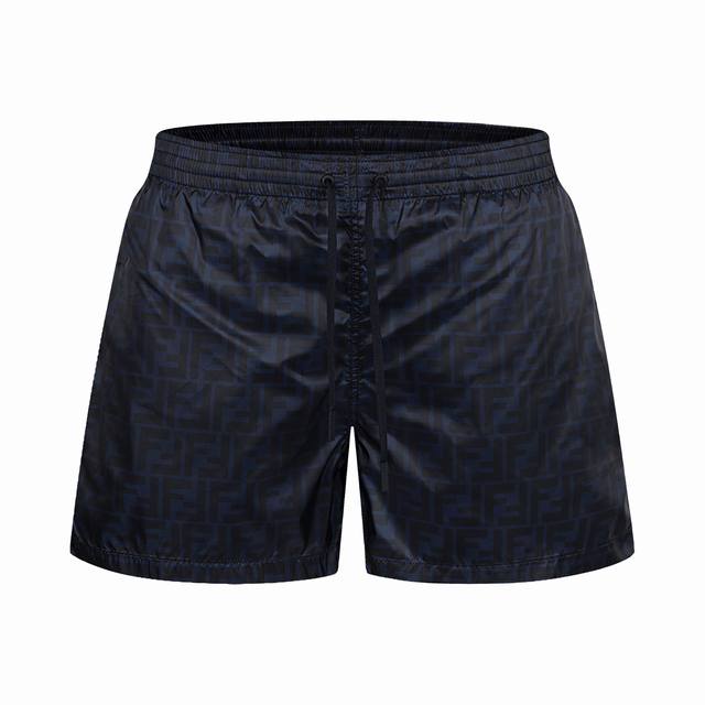 Exclusive supply Fendi double F full print beach shorts Original 6400 purchased