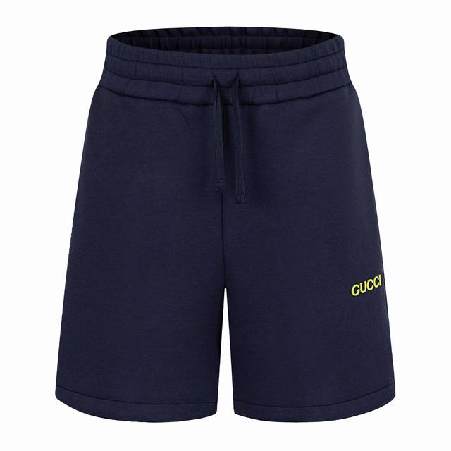 Exclusive supply of Guc 25Ss letter patch embroidered shorts The fabric is made