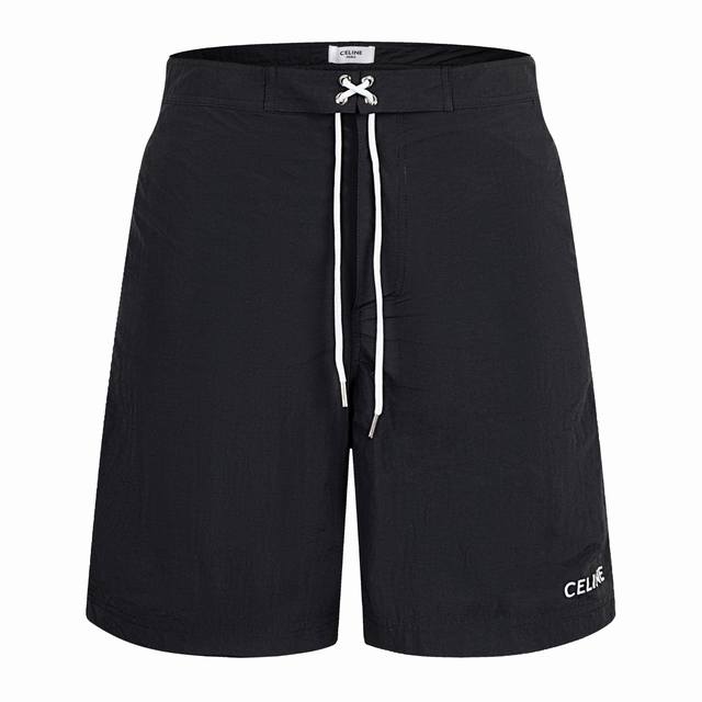 Exclusive supply Celine Bermuda letter print shorts The fabric is made of custom