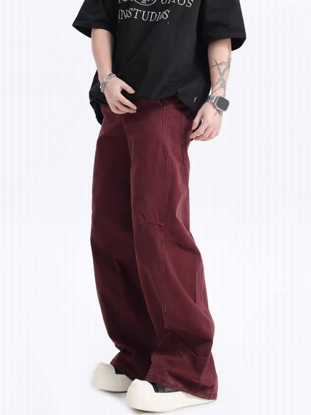 Style No.-900 Cleanfit American retro workwear patchwork pockets Vintage wide-le