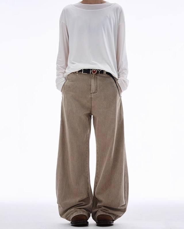 Style No.-899 Cleanfit American retro pocket Vintage wide-leg loose stitching wa