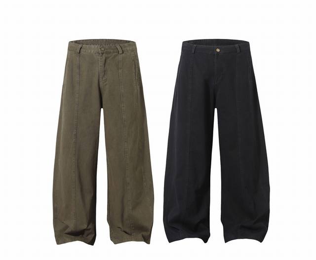 Style No.-883 Self-owned Clean Fit Scimitar Stacked Wide Leg Pants Color: Black