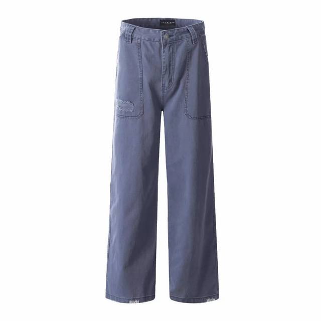 Style No.-889 Self-owned Clean Fit Classic Enzyme Washed Petrol Blue Jeans Color
