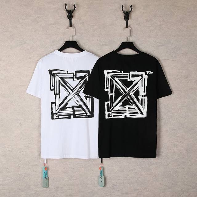 1282- Black White SML Xl Off White The unique imprint of these two T-shirts. The