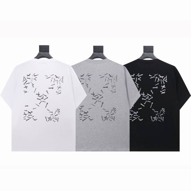 1322- Black White Gray SML Xl Off-White T-shirt, a new paradigm of deconstructio