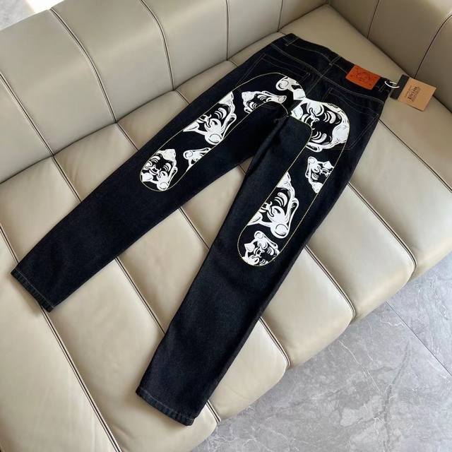 Oc-508 Evisu distressed denim trousers Evisu Fushen jeans couple models are spec