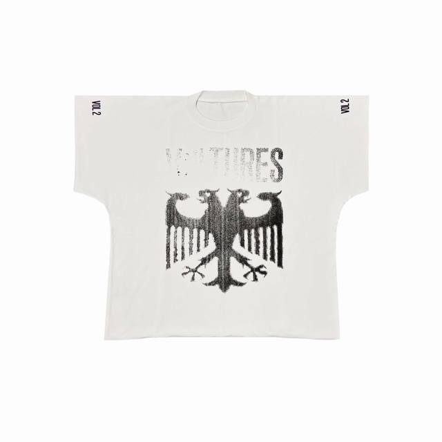 Y47# Kanye Vultures2 Listening Session Haikou Surrounding Vulture Short Sleeve C