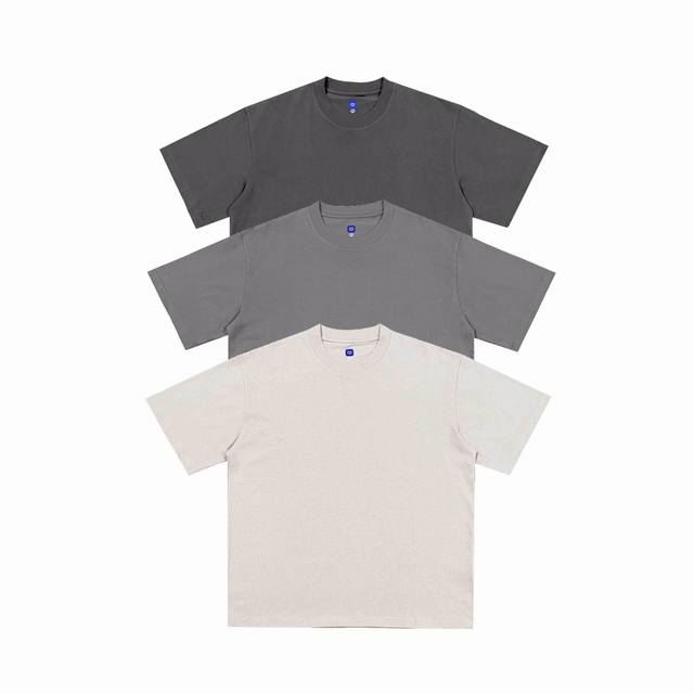 Y12# Yeezy Kanye classic solid color small logo short sleeve Color: carbon gray