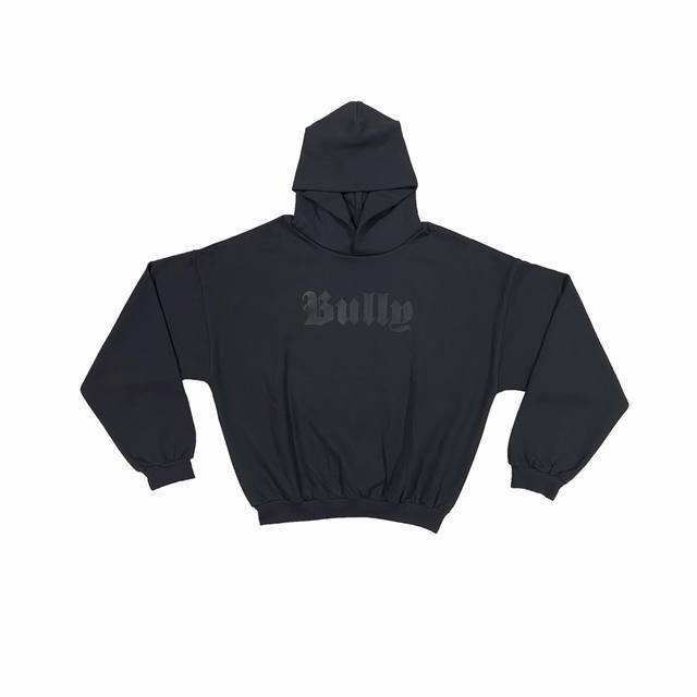 Y72# Kanye Yeezy Bully album peripheral thin fleece sweatshirt Color: Carbon Bla