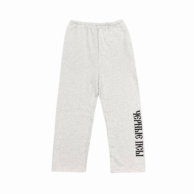 Y51# Yeezy x Gosha co-branded Russian slogan Black Dog black dog gray velvet bru