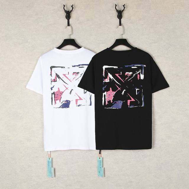 1267- Black White SML Xl Off-White T-shirt, "wear" street art on your body Text: