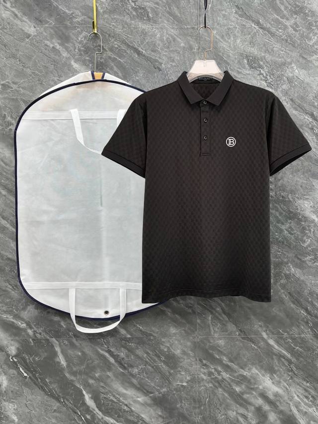 High-end quality Balmain 25 Spring/Summer full jacquard lapel short sleeves This