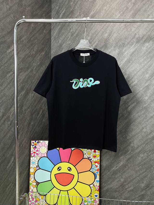 Style No. G156 Dior Snake Year Limited Edition embroidered round neck short-slee