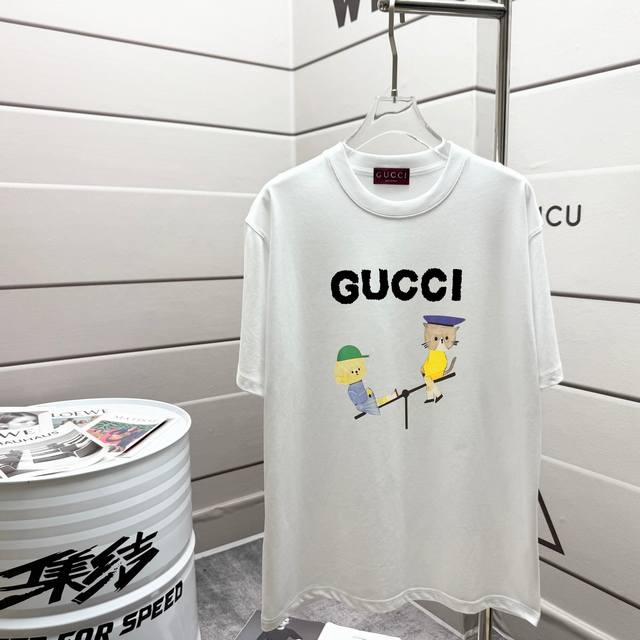 Gucci 2025Ss spring and summer new products Original fabric official short-sleev