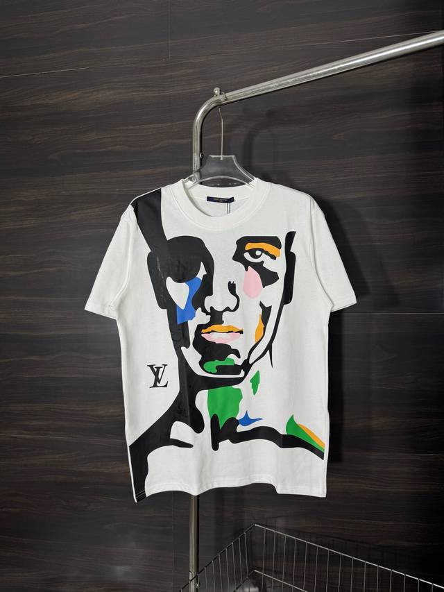 Model number: He260 Louis Vuitton-Lv round neck short sleeves with face painting