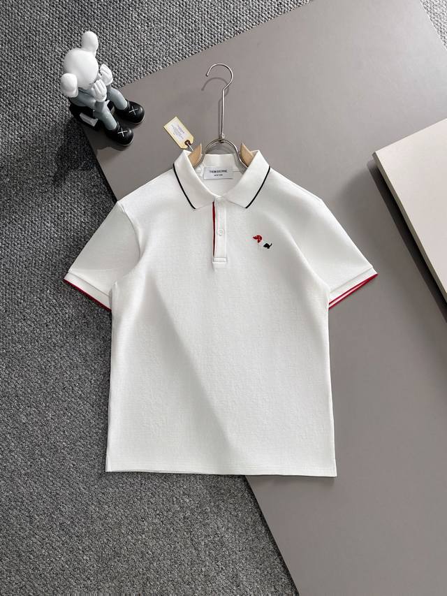 Thom Browne* 2025 Spring/Summer New Model Original High Version Tbpolo shirt fab