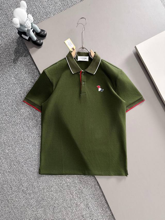 Thom Browne* 2025 Spring/Summer New Model Original High Version Tbpolo shirt fab