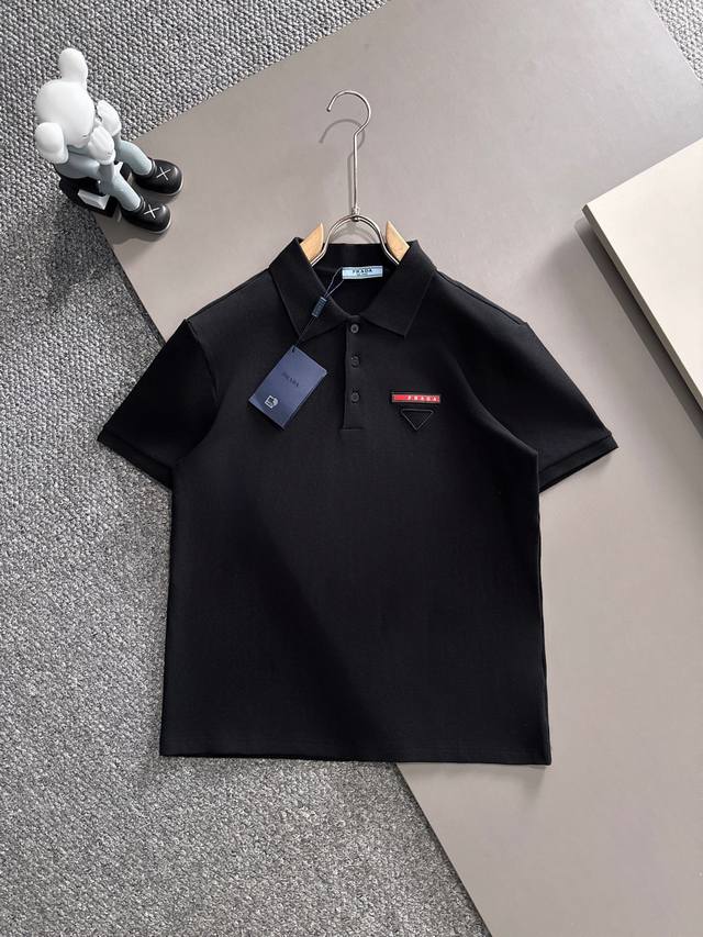 Prada* 2025 Spring and Summer New Model Original High Version Prada Polo Shirt F