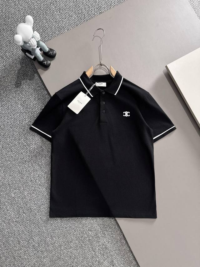 Celine* 2025 Spring/Summer New Model Original High Version Celine Polo Shirt is