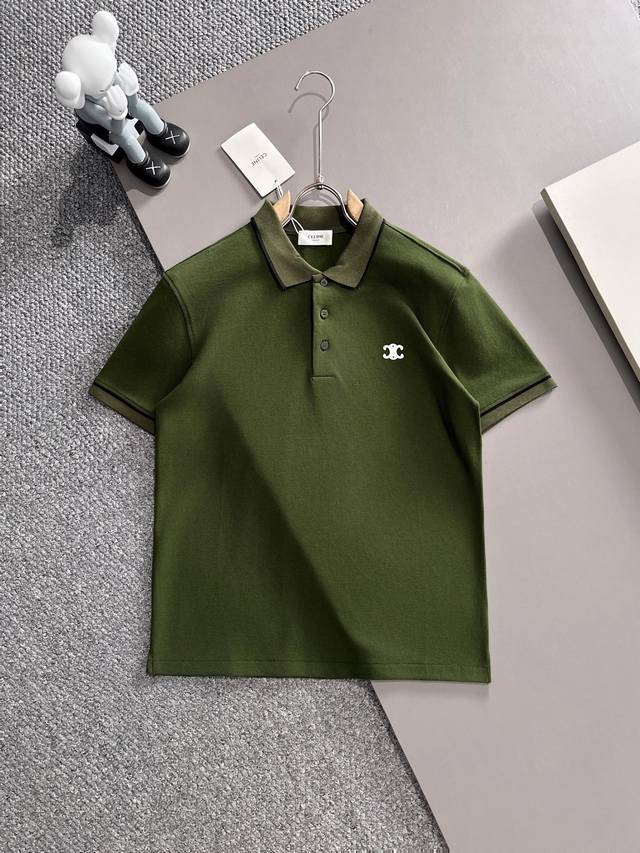 Celine* 2025 Spring/Summer New Model Original High Version Celine Polo Shirt is