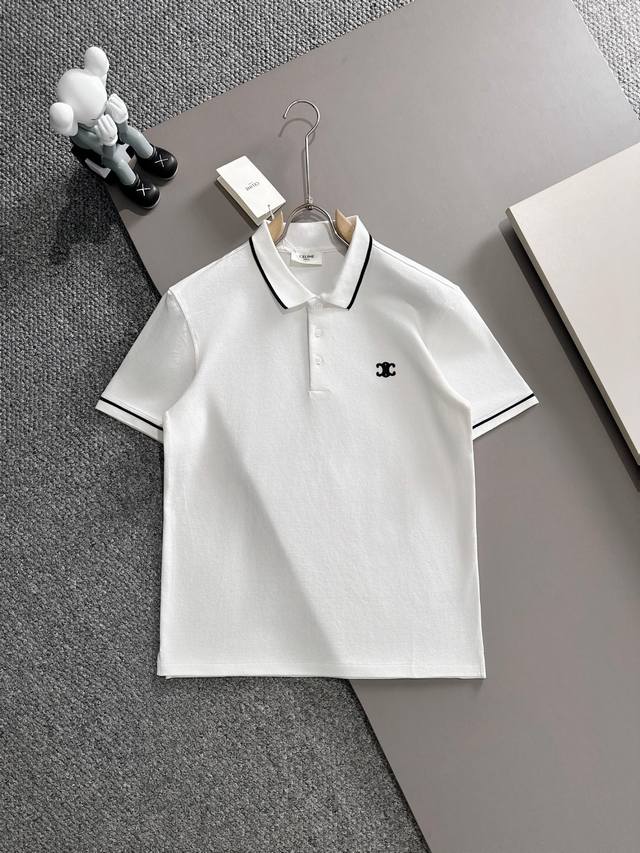 Celine* 2025 Spring/Summer New Model Original High Version Celine Polo Shirt is
