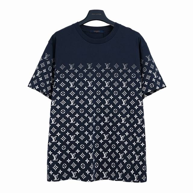 Louis Vuitton Lv old flower full print gradient logo printed short-sleeved T-shi