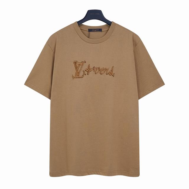 Louis Vuitton Lv front and back logo letter embroidery short-sleeved T-shirt The
