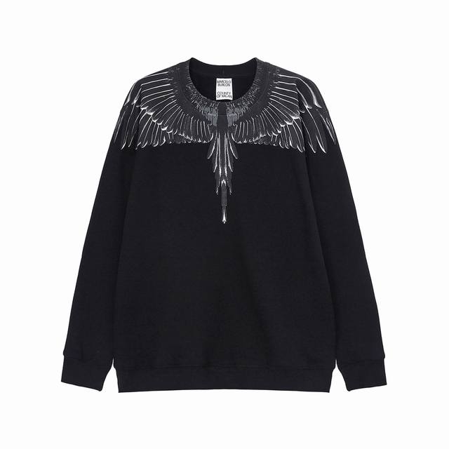 Marcelo Bron high quality Mb new style wings Mb black and white printed feather