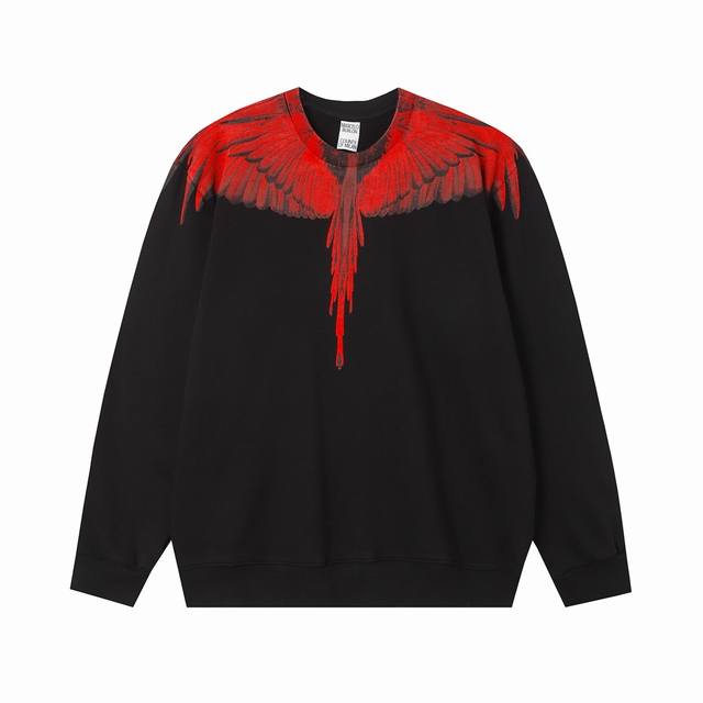 Marcelo Bron high quality Mb new Mb red and black feather wings pure cotton roun