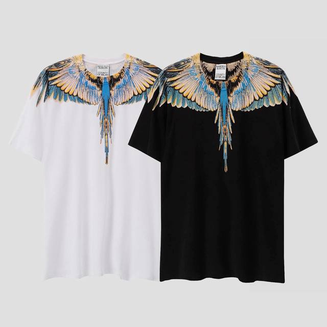 Marcelo Bron High Quality Mb Yellow Blue White Wings Short Sleeves Size: SML Xl