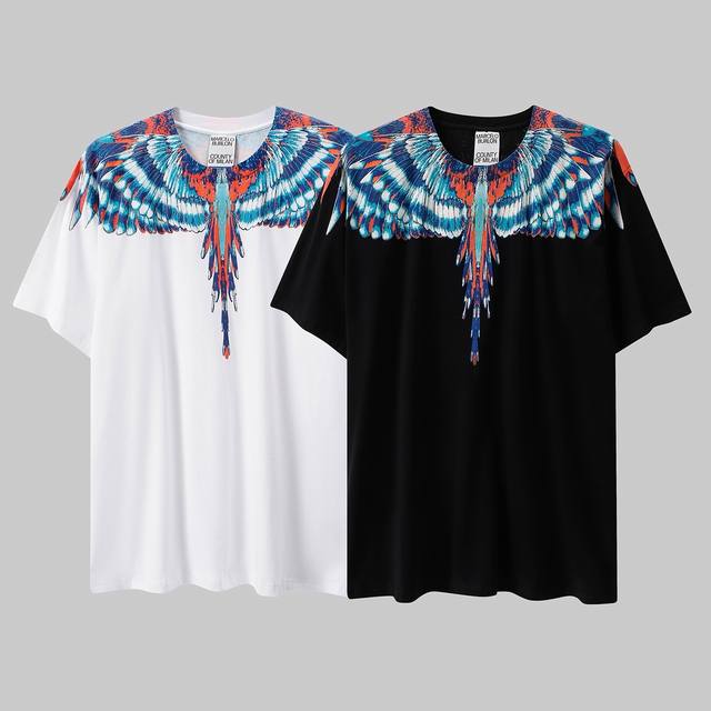 Marcelo Bron High Quality Mb Water and Fire Fusion Wings Cotton T-shirt Size: SM