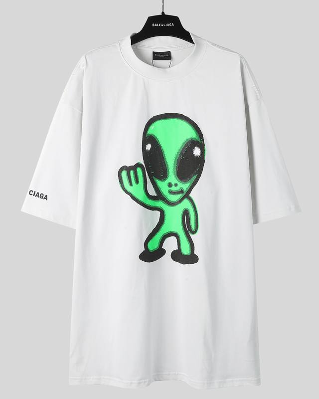 Balenciaga 25Ss The highest version on the market Cartoon alien luminous short s