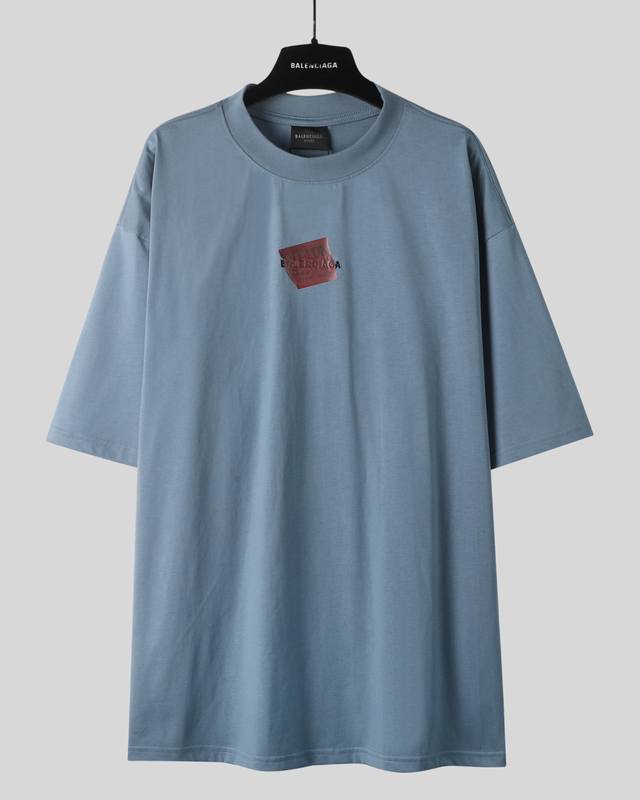 Balenciaga 25Ss The highest version on the market Embroidery tape short sleeves