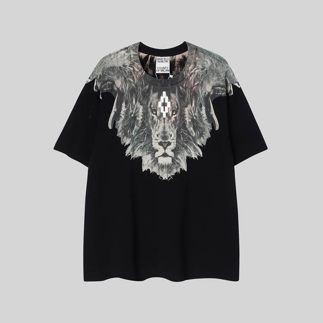 Marcelo Bron High Quality Mb Lion Head Wings Printed Cotton T-shirt Size: SML Xl