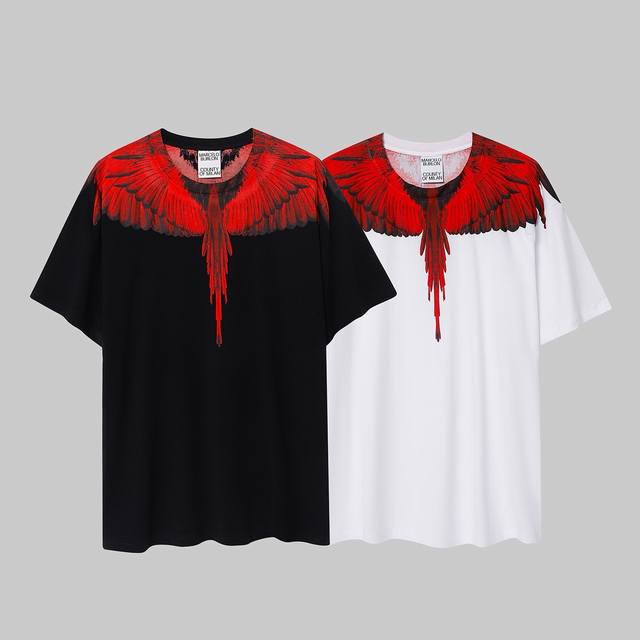 Marcelo Bron Mb Universe's Strongest Version Black and Red Wings Printed Cotton