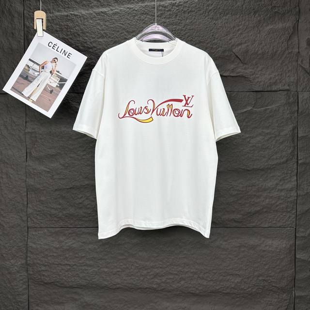 Lvjia 2025 new style embossed three-dimensional letter Logo couple short-sleeved