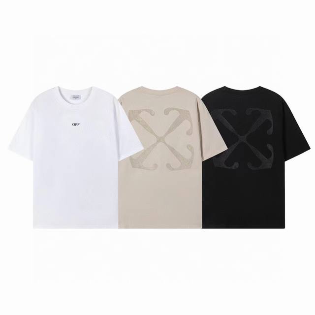 8030# . Off White24N new embroidered sickle arrow loose short-sleeved T-shirt Co