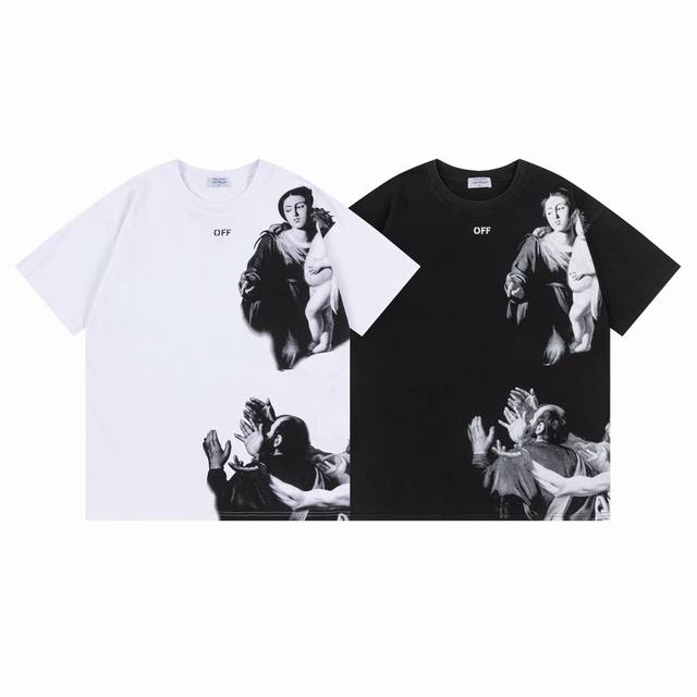 9023# Washed black, white, Off White new loose fit short-sleeved T-shirt Size: S